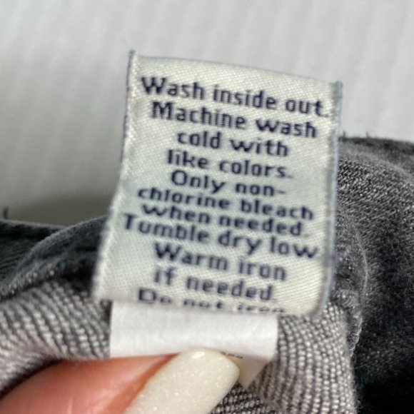 Simply Vera Wang Womens Grey Cotton Jeans with Zipper Pockets Size 16P Steampunk - Picture 4 of 10